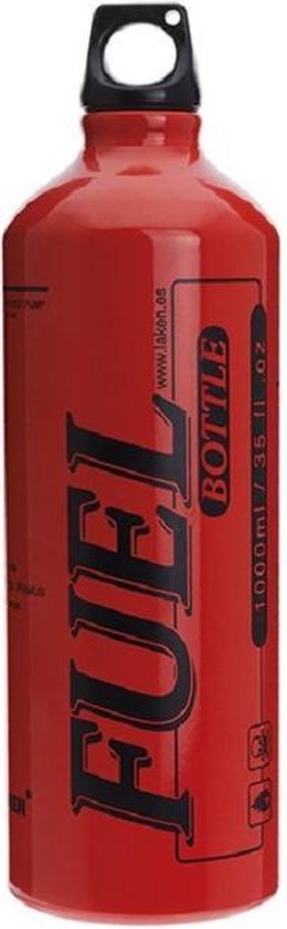 Laken - Brandstoffles - Benzinefles - Fuel bottle - Aluminium - Rood - 1  liter | bol.com