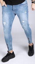 RYMN skinny jeans blauw onderrits design size 36