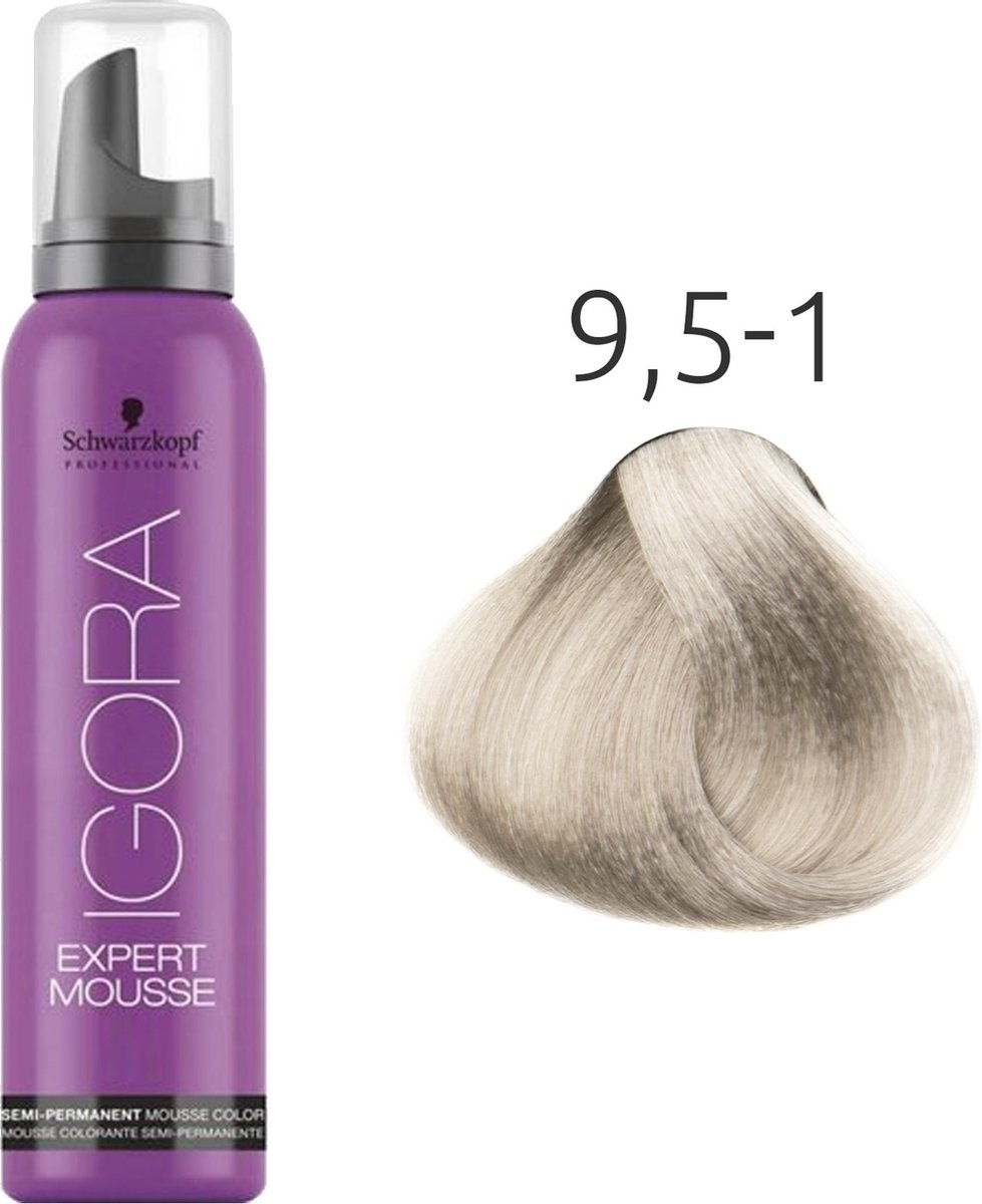 Semi-Permanente Kleur Igora Expert Schwarzkopf 4045787184464 9.5 - 1 Mousse (100 ml)