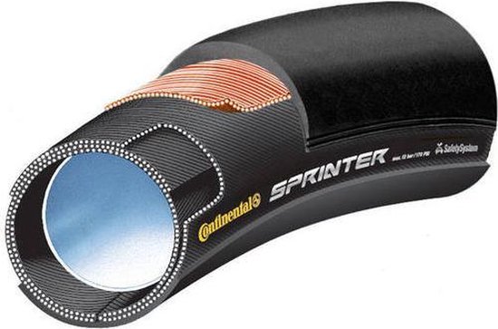 Continental Sprinter Tubular Tyre 28" SafetySystem Breaker Bandenmaat 25-622 | 700x25c