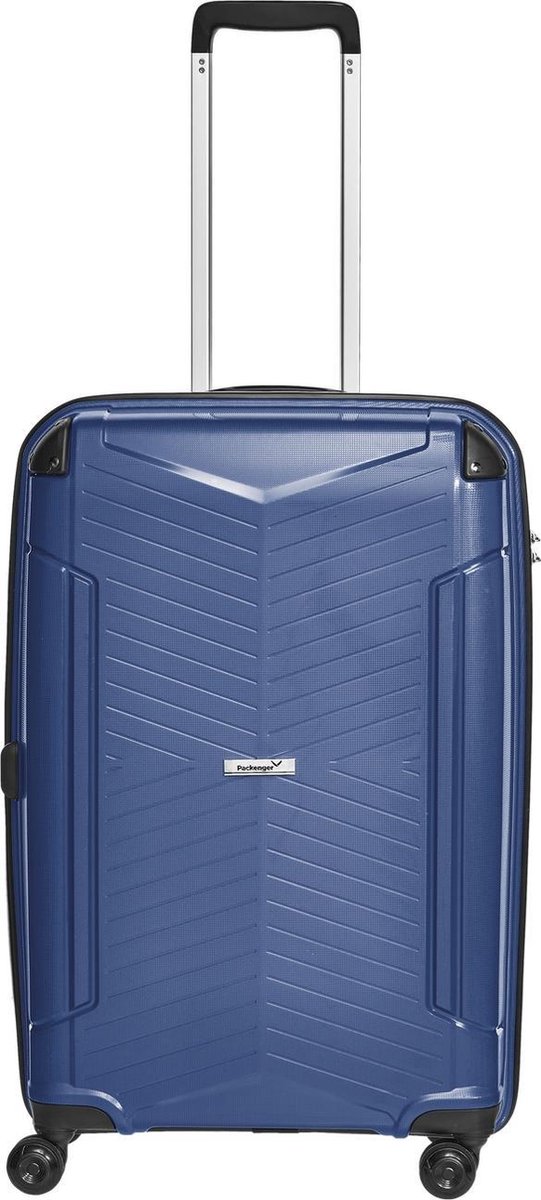 Packenger koffer - Stille koffer met harde cover- L - 70x44x25cm - 71L - 3.9Kg - dubbele wielen (360°) - nummer combinatie slot - donker blauw