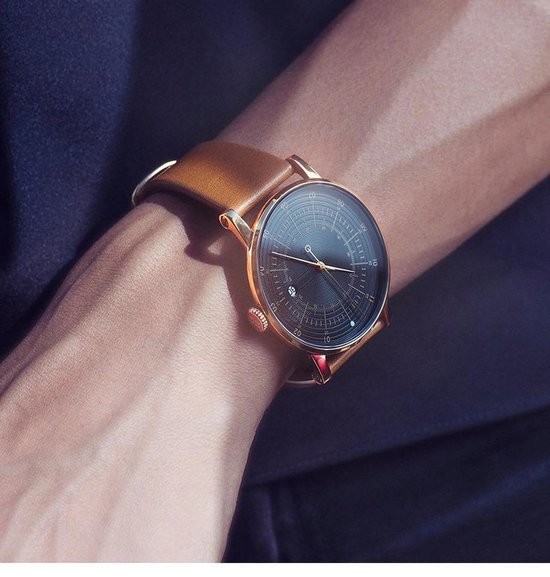Design Leren Horlogebandje-16mm-Bruin - Xiu Jewels