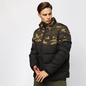 Urban Classics Puffer winterjas -M- 2-Tone Basic Groen/Bruin