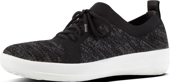 FitFlop F Sporty Uberknit Sneakers Poly nylon ZWART Maat 36 bol