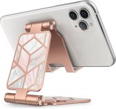 Supcase Cosmo universeel smartphonehouder opvouwbaar telefoonstandaard aluminium - Roze Marmer
