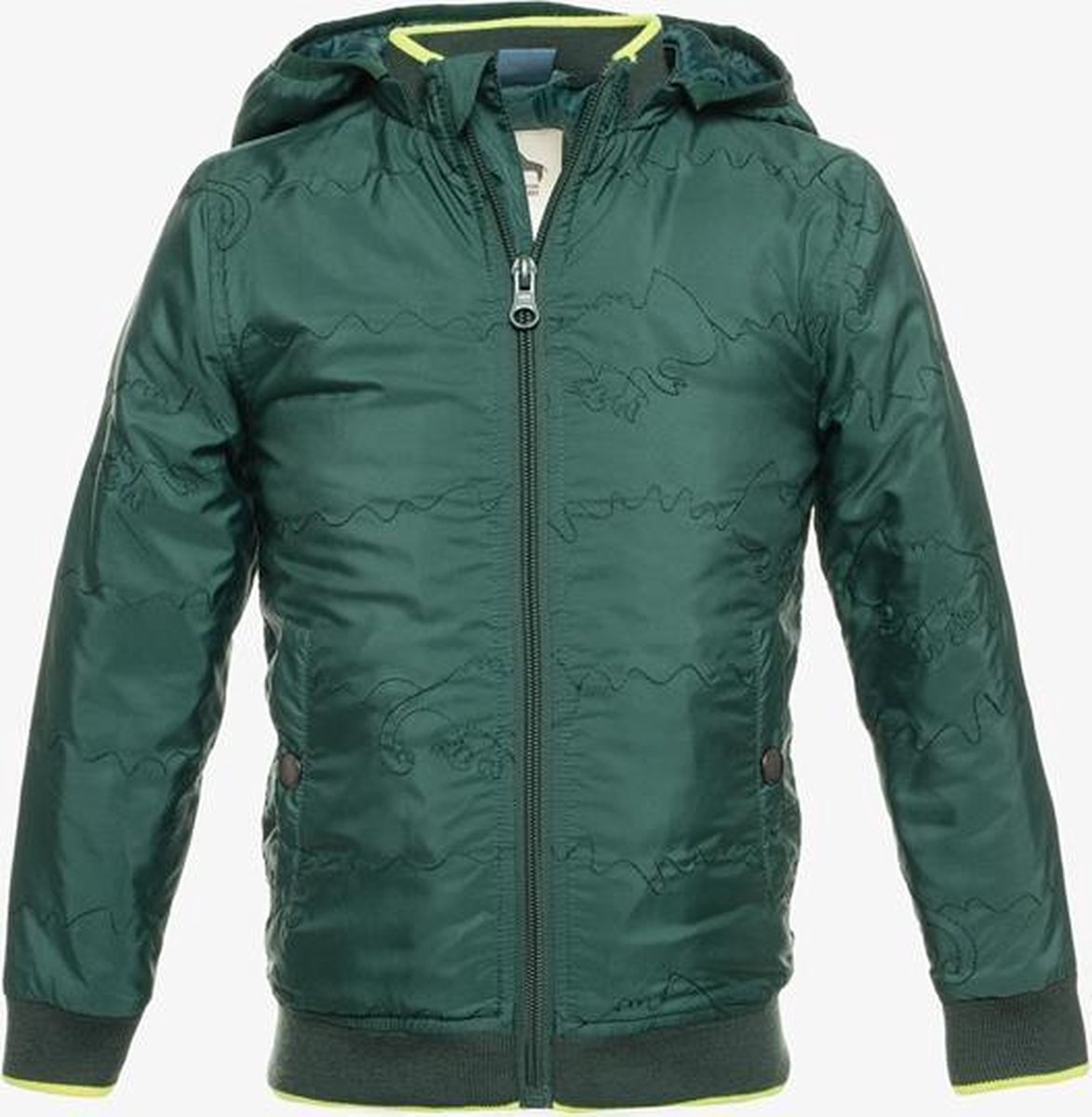 Oiboi jongens jas met draken capuchon - Groen - Maat 122 - Zomerjas