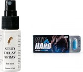 Harder Langer Erectie Set - Orgasme Vertragend Spray + Get Hard - Erectiepillen - 4 Stuks Set Voor Mannen