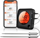 Claire BF-5 Vleesthermometer - Oventhermometer - BBQ Thermometer - Draadloos met app - Incl. Batterijen en 2 meetsondes