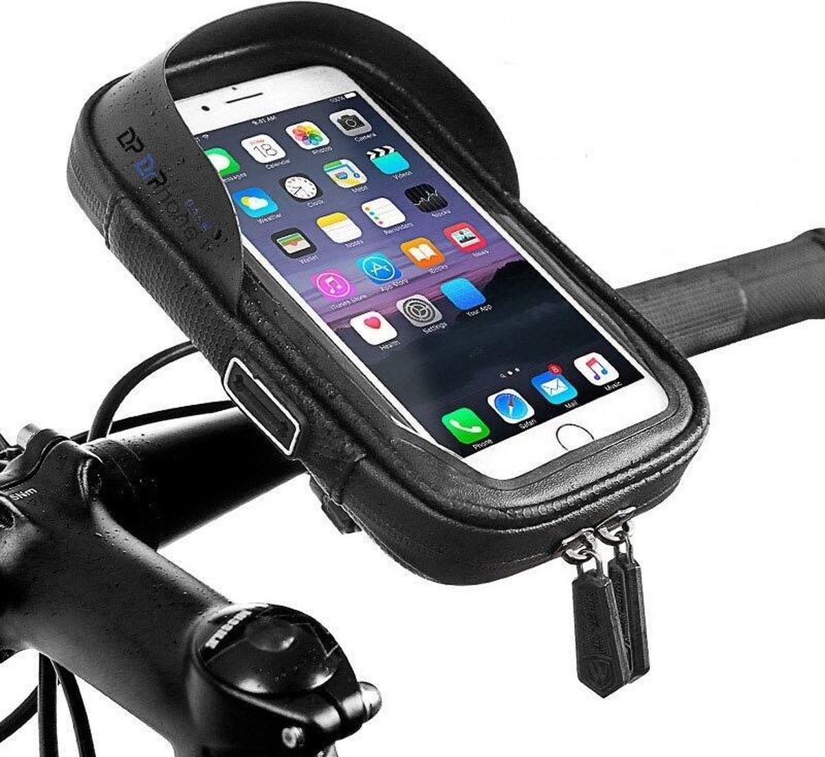 DrPhone THX Telefoon Houder – Mobiele Ondersteuning – Spat Waterdicht – Compact – 4.7 tot 5.5 inch – Zwart