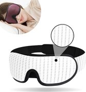 Luxe Slaapmasker - 100% Verduisterend - 3D Ergonomisch - Slaap Masker - Oog Masker - Traagschuim Slaapmasker - Cadeautip - Wit