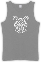 Grijze Tanktop sportshirt met Witte “ Loki Logo “ Print Size S