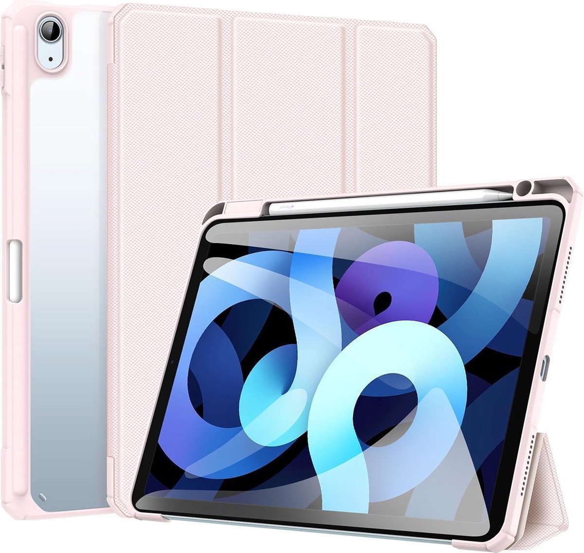 Dux Ducis - Tablet hoes geschikt voor Apple iPad Air 10.9 - Toby Series - Tri-Fold Book Case - Roze