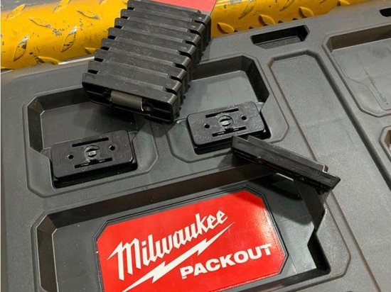 StealthMounts Packout Bevestigingshoek (6 stuks) | Opbergsysteem voor gereedschapskist | Eenvoudige installatie | Compatibel met Milwaukee Packout | Optimale organisatie (zwart