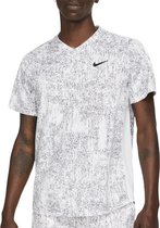 Nike Court Dri-FIT Victory Printed  Sportshirt - Maat L  - Mannen - wit/zwart