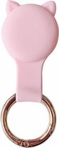 Cicon AirTag Sleutelhanger met kattenoortjes Roze - Airtag Hoesje - Airtag Case - Airtag hanger
