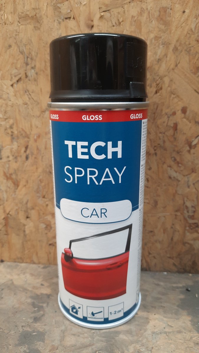 Techspray - Zwart Hooggans - kras/stootvast - 400 ml