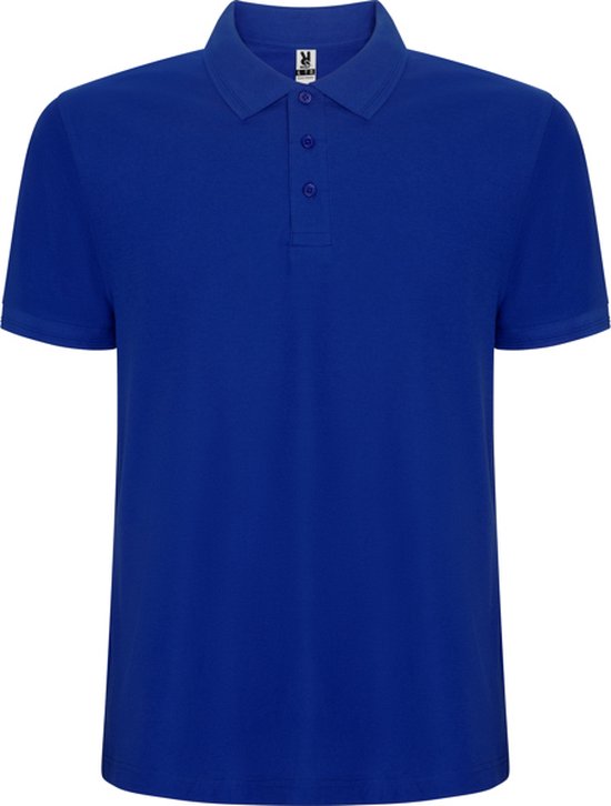 Kobalt Blauwe heren unisex Polo korte mouwen Pegaso merk Roly maat 5XL