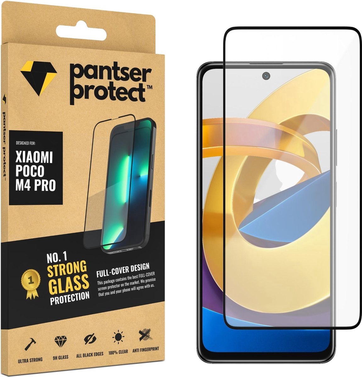 Pantser Protect™ Glass Screenprotector Geschikt voor Xiaomi Poco M4 Pro - Case Friendly - Premium Pantserglas - Glazen Screen Protector