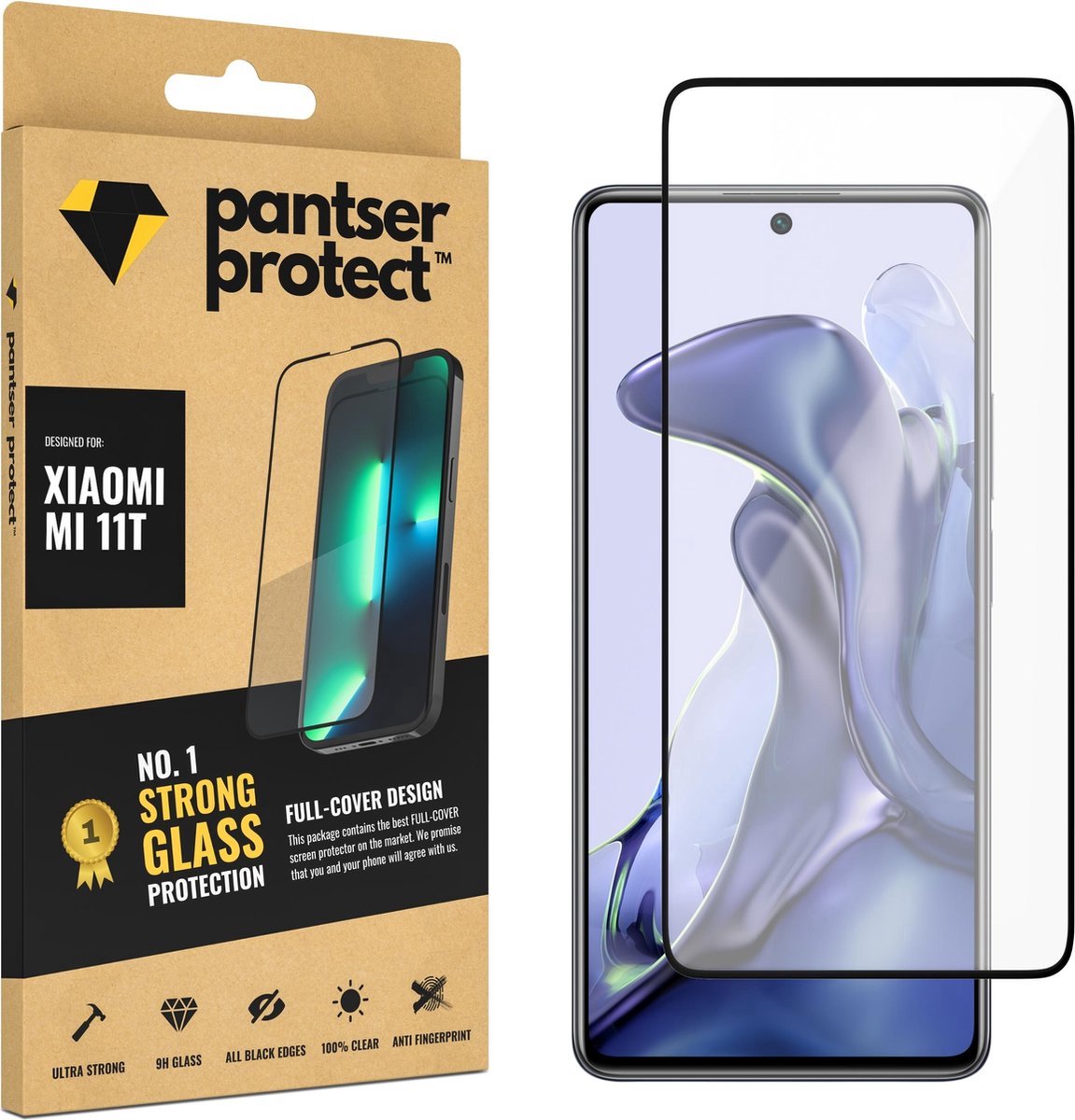 Pantser Protect™ Glass Screenprotector Geschikt voor Xiaomi 11T - Case Friendly - Premium Pantserglas - Glazen Screen Protector
