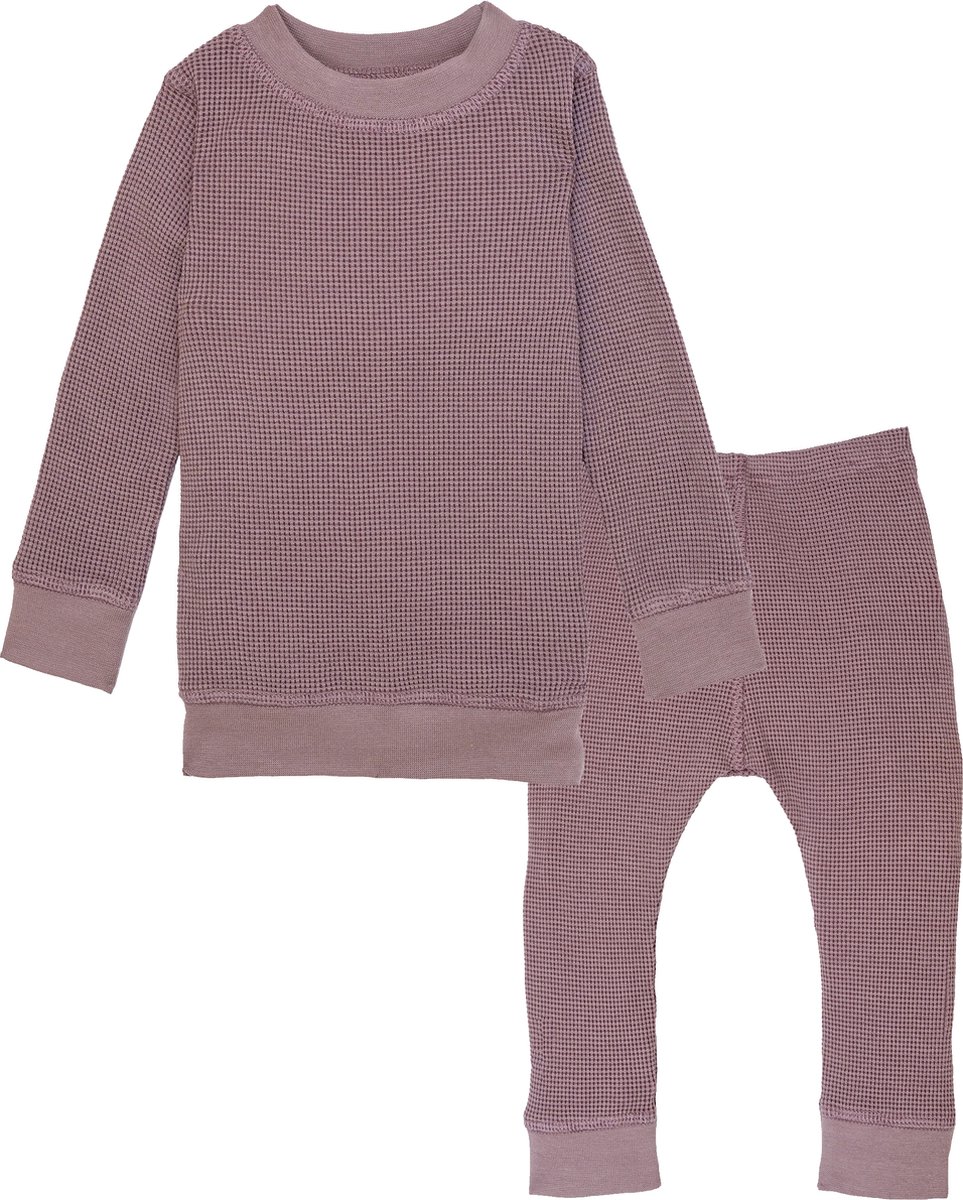 Lodger - Babypyjama maat 68 - 4-6 maanden - Paars - Katoen - Ademend en luchtig