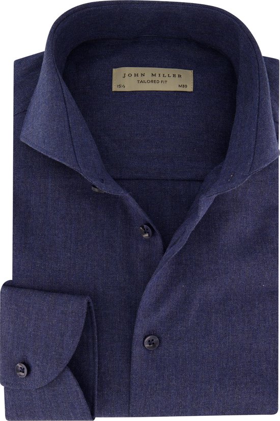 John Miller overhemd mouwlengte 7 donkerblauw