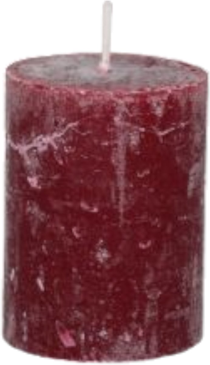 Branded By - Stompkaars - Rode kaars - Bordeauxrood - 7x8cm
