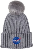 Nasa Gebreide Muts met geborduurde NASA patch - Wintermuts - Maat 56