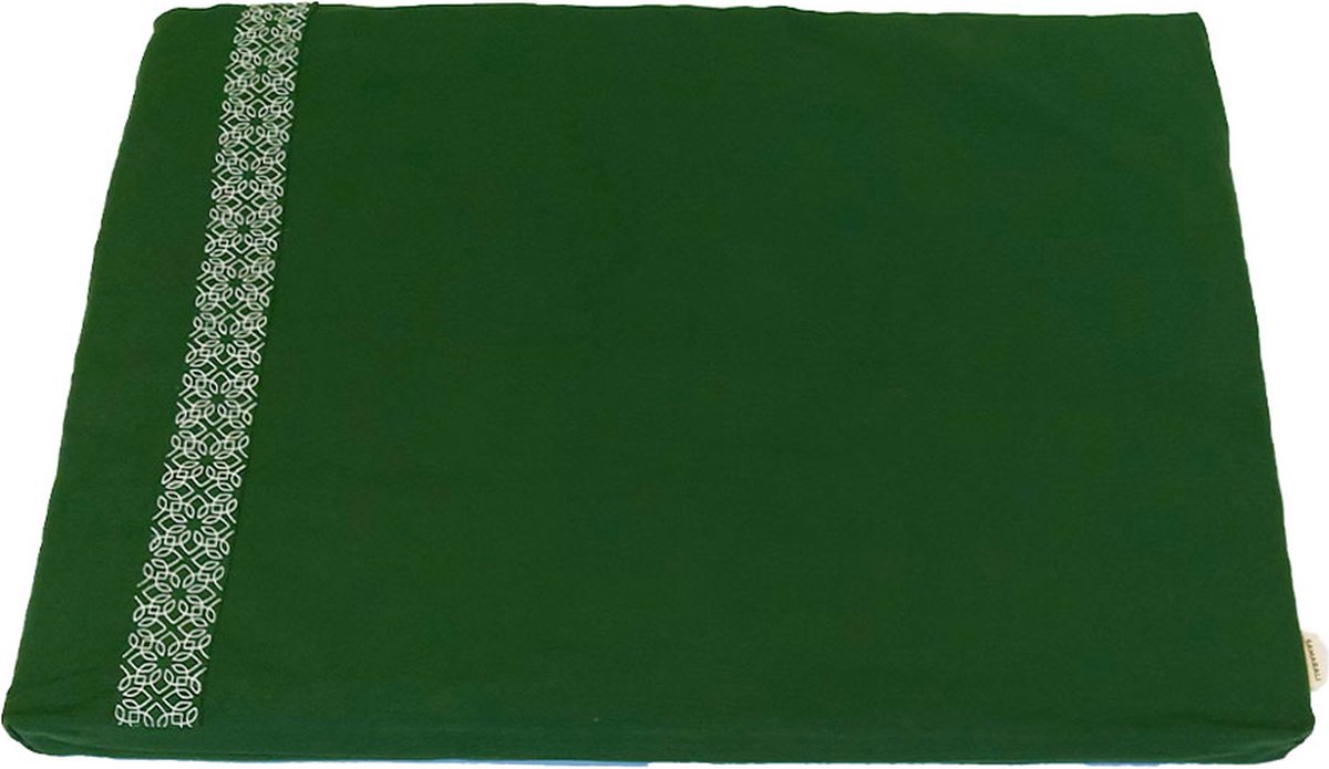 Samarali Zabuton Meditatiemat 90 x 70 x 5 cm – 100% GOTS-gecertificeerd Biologisch Katoen • Vulling van Gerecyclede Wol • Comfortabele Onderlegger voor Yoga & Meditatie
