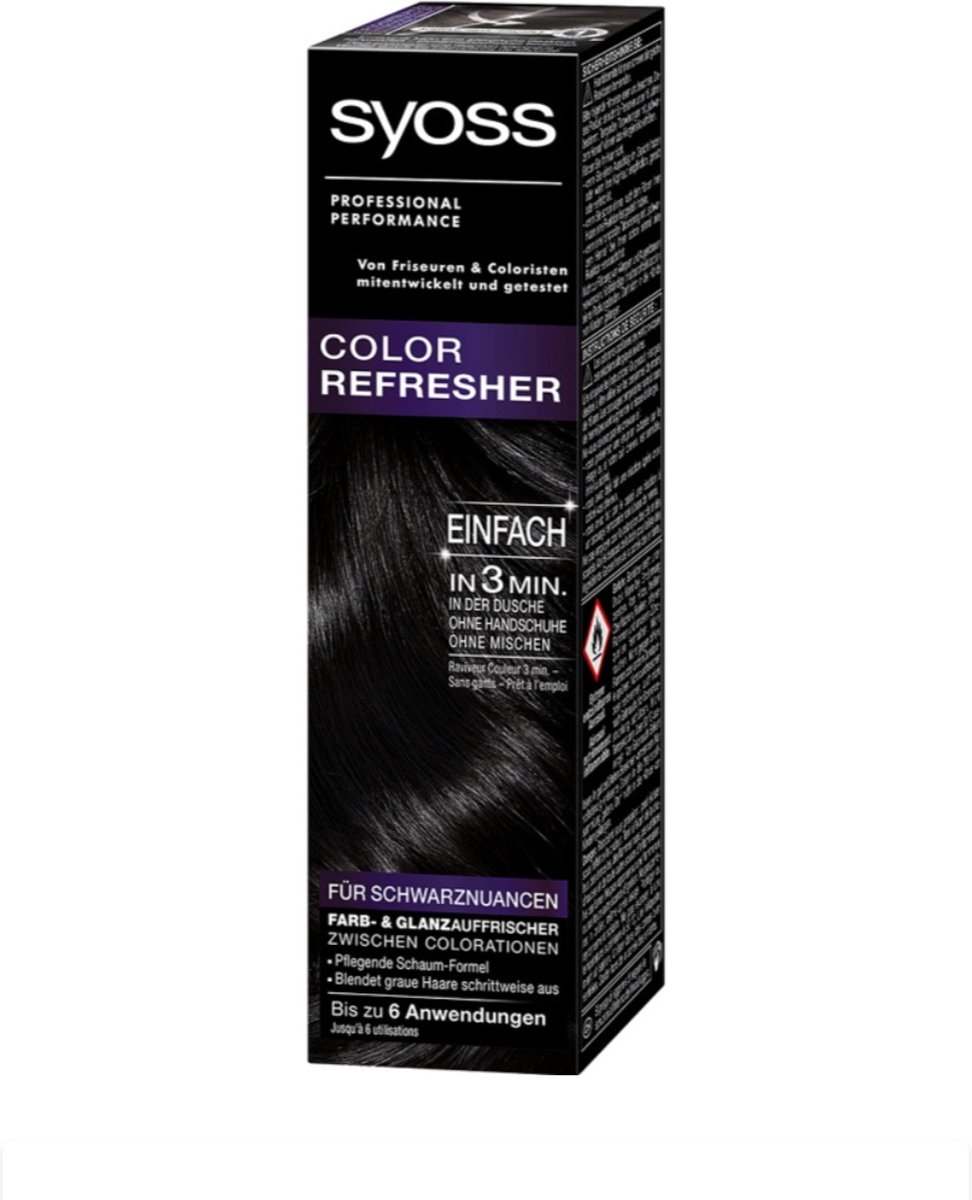 Set van 3 color refresher in 3 minuten syoss zwart voor mooi haar / grijs dekkend