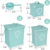 Bol.com Hondenvoeropslagset van 3 luchtdichte containers met schep voor kattenvoer voedselcontainer met deksel voor honden droge... aanbieding