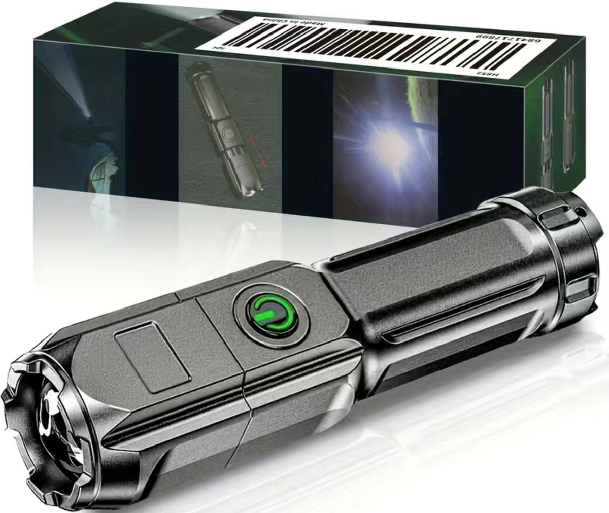 GizHub® Zaklamp - USB oplaadbaar - LED -Zoom functie