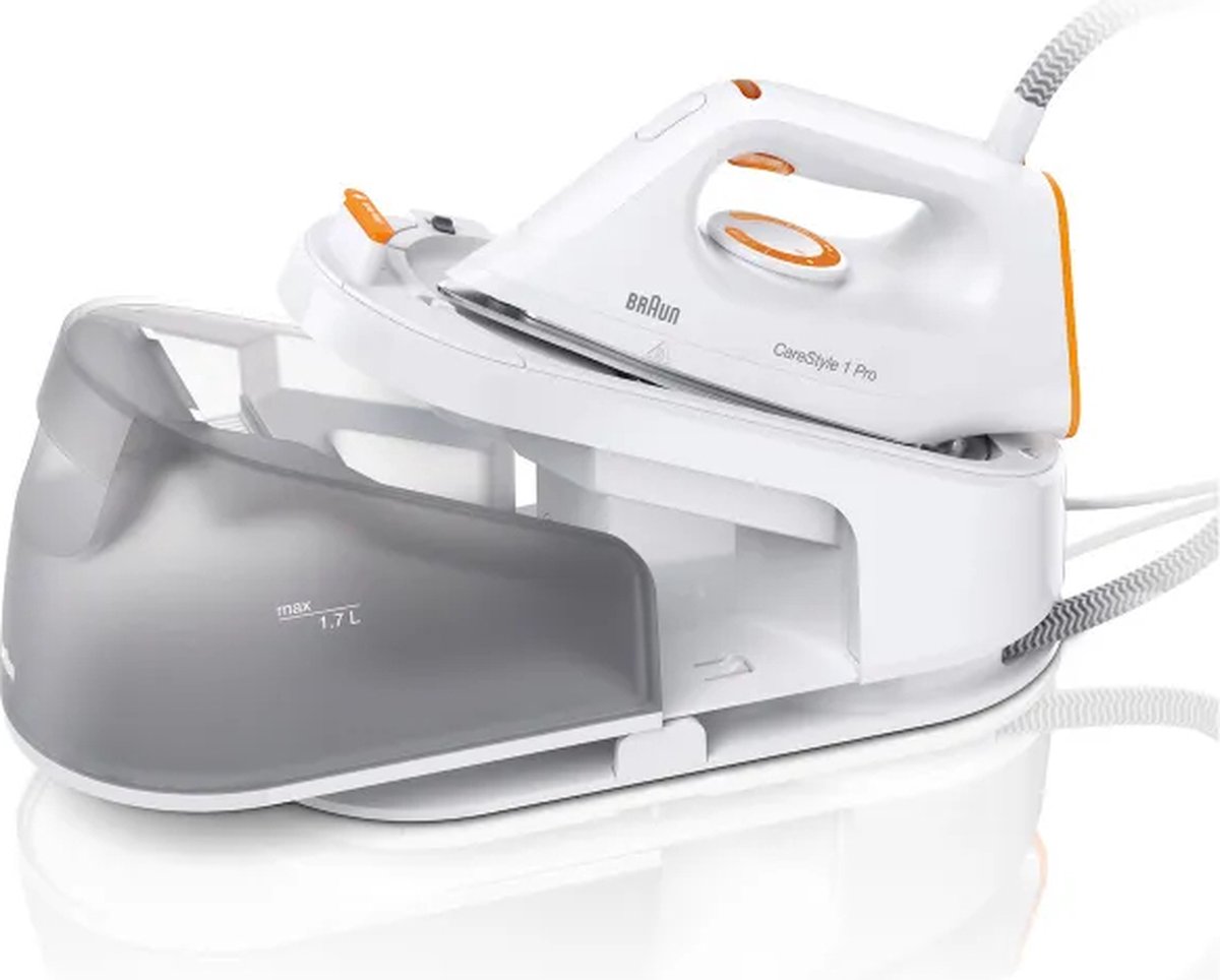 Braun CareStyle 1 Pro IS1511 WH - Stoomgenerator - 2200 W - 1,7 L - Keramische zoolplaat - Oranje — afbeelding 2