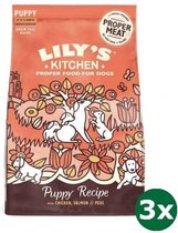 3x2,5 kg Lily's kitchen dog puppy chicken / salmon hondenvoer