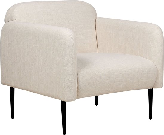 STOUBY - Fauteuil - Beige clair - Lin