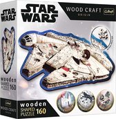 Trefl - Puzzles - "160 Wooden Shaped Puzzles" - Millennium Falcon / Lucasfilm Star Wars FSC Mix 70%