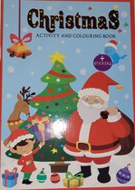 Christmas activiteit en kleurboek - kerst spelletjes kleurboek voor kinderen met stickers en leuke activiteiten