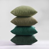 Topfinel Cushion Cover 30 x 50 cm, Dark Green, Set of 4, Velvet Cushion Covers, Decorative Cushion Cover for Sofa, Bedroom, Living Room, Balcony, Children, Fluffy, Colour Gradient
