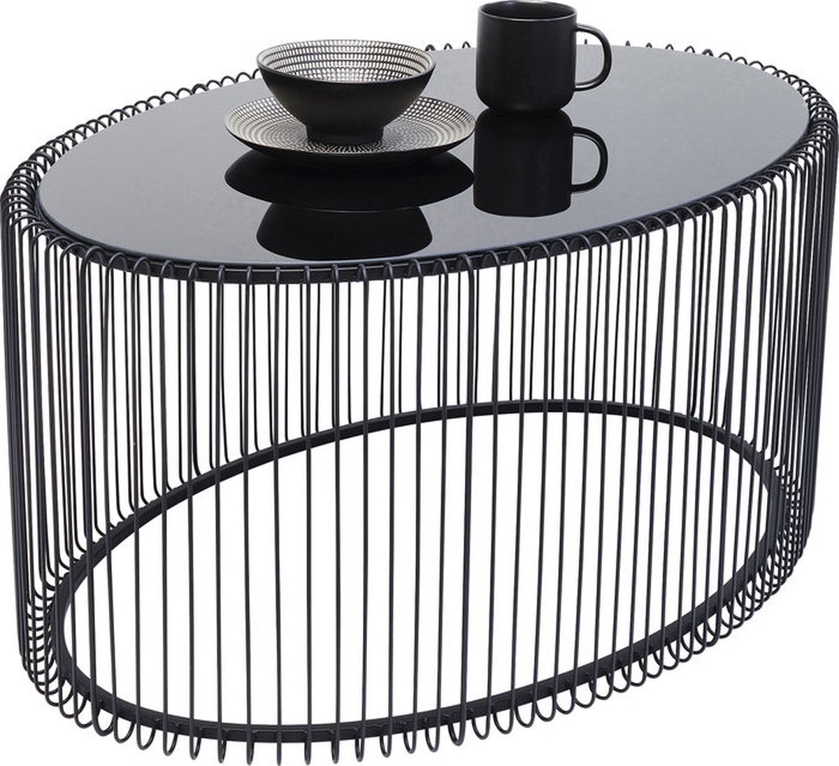 Kare Salontafel Wire Uno Oval Black