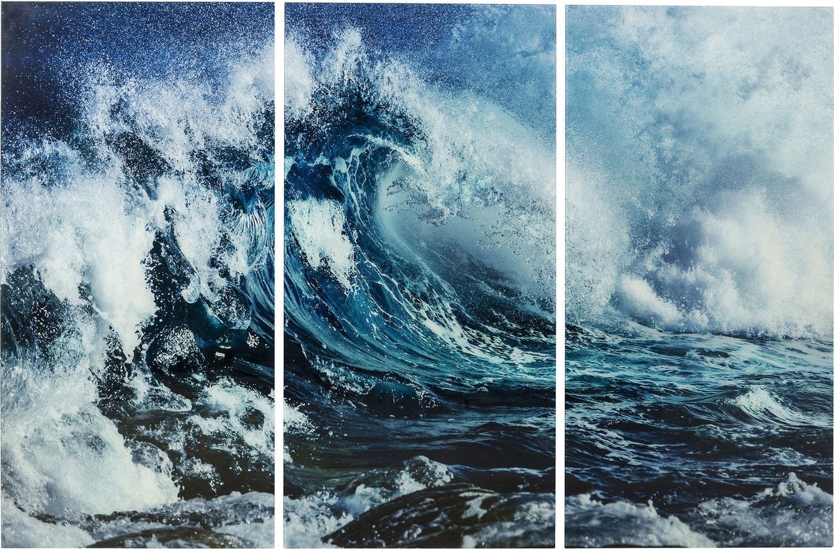 Kare Wandfoto Wave 240x160cm (Set van 3)