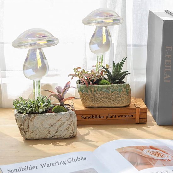 Globes d'arrosage de plantes en verre - 3 pics d'arrosage auto