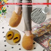 Breipakket gevilte pantoffels met Feltro-garen model 10 van Lana Grossa Home nr. 74-lichtgrijs