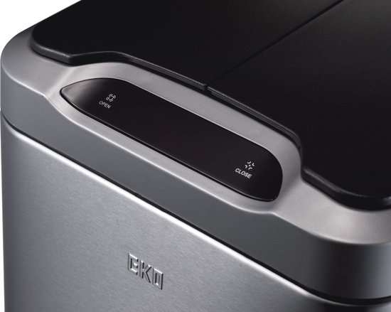Poubelle à capteur EKO Phantom - 20 + 20 l - Inox mat - pour le tri des déchets