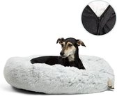 Behave Hondenmand Deluxe - Maat XXL - 100 cm - Hondenkussen - Hondenbed - Donutmand - Wasbaar - Fluffy - Donut - Grijs