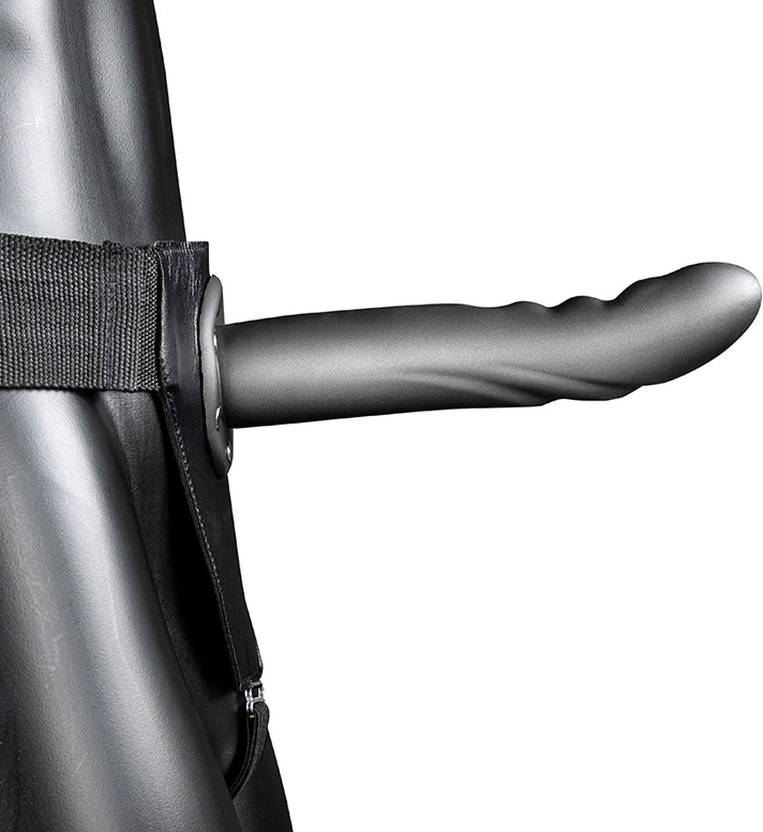 Goedkoopste Textured Curved Hollow Strap-On - 8 / 20 cm