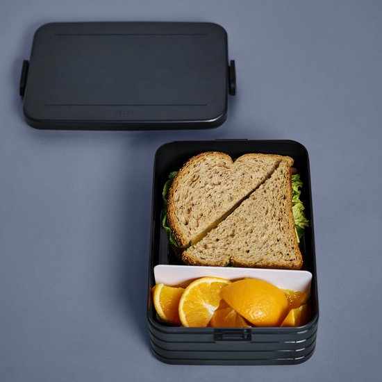 Mepal – Lunchbox Take a Break XL – Geschikt voor 12 boterhammen – Nordic black – Lunchbox voor volwassenen - Mepal