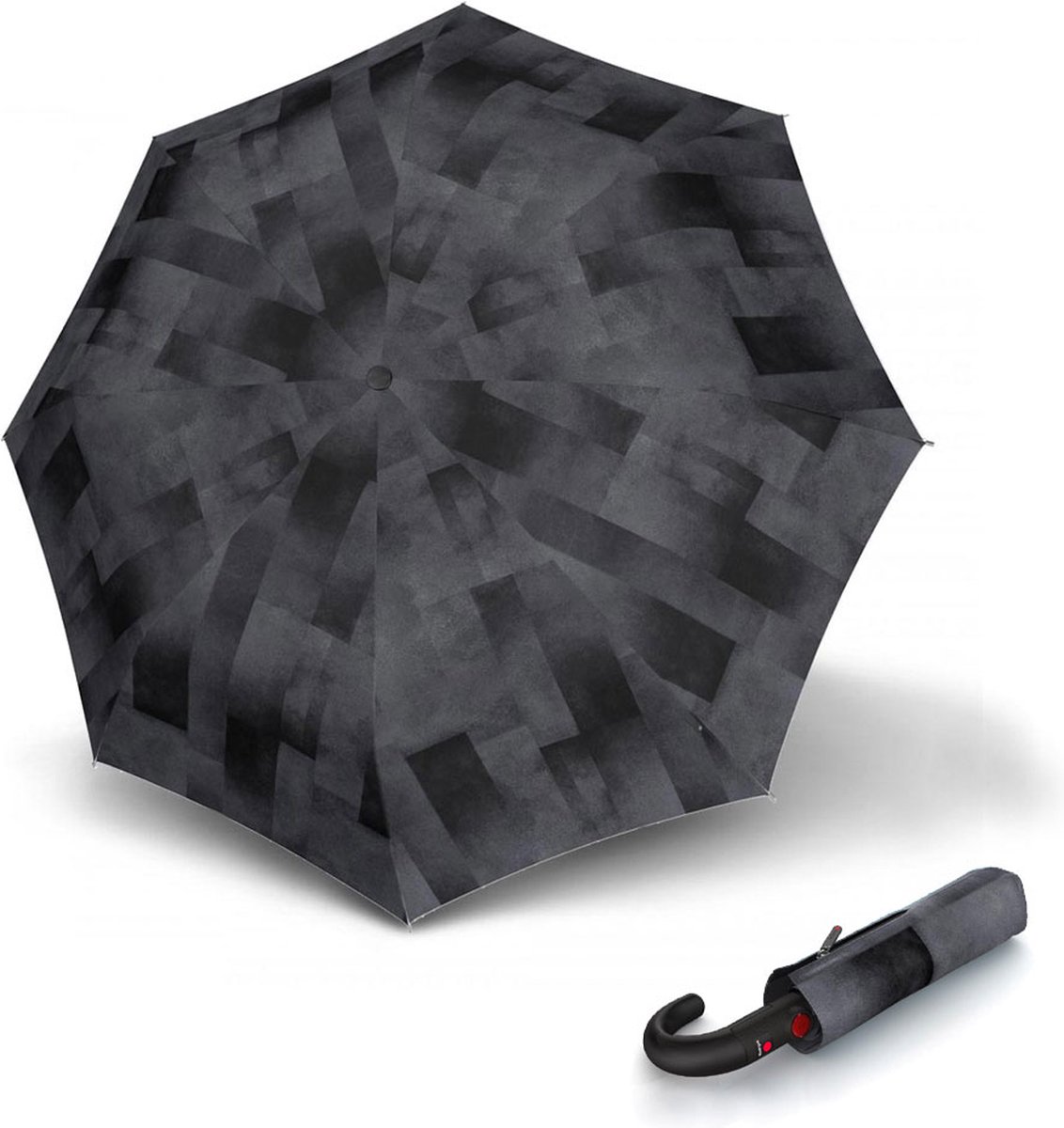 Knirps T-260 Duomatic Windproof Paraplu met ronde handgreep - Clear Stone