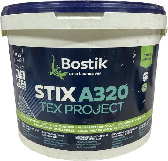Bostik Stix A320 Tex Project - Universele tapijtlijm - 14 kg