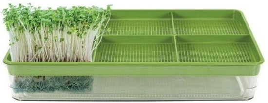 Kiemschaal Microgreens | Kiemgroente | Plastia | De Moestuinwinkel