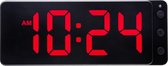 Tafel/Wandklok 27.2x10.8x3cm - LED - Rood - ABS - NeXtime 'Digitale Klok Rood'