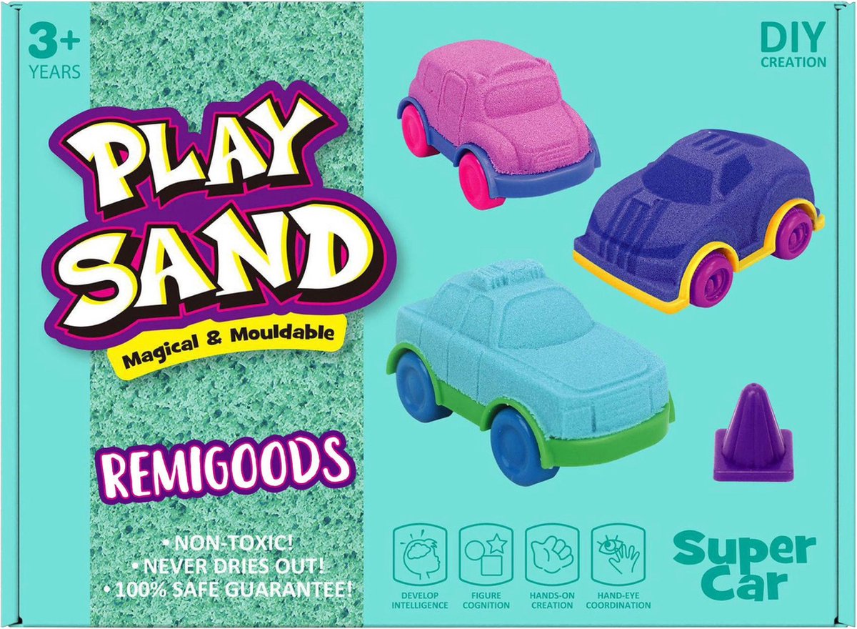 RemiGoods Kinetisch zand - Speelzand - Play Sand - 750 Gram - Super Car